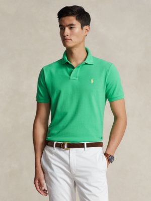 Piqué-Poloshirt aus Baumwolle, Custom Slim Fit