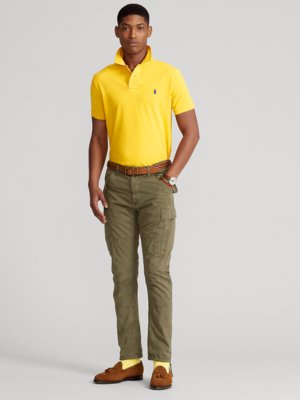 Piqué-Poloshirt aus Baumwolle, Custom Slim Fit