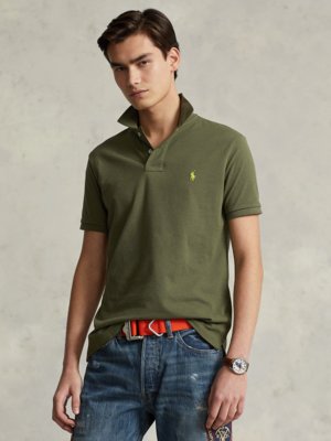 Piqué-Poloshirt aus Baumwolle, Custom Slim Fit