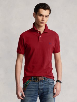 Piqué-Poloshirt aus Baumwolle, Custom Slim Fit