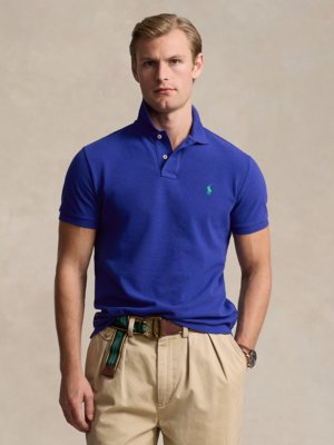 Piqué-Poloshirt aus Baumwolle, Custom Slim Fit